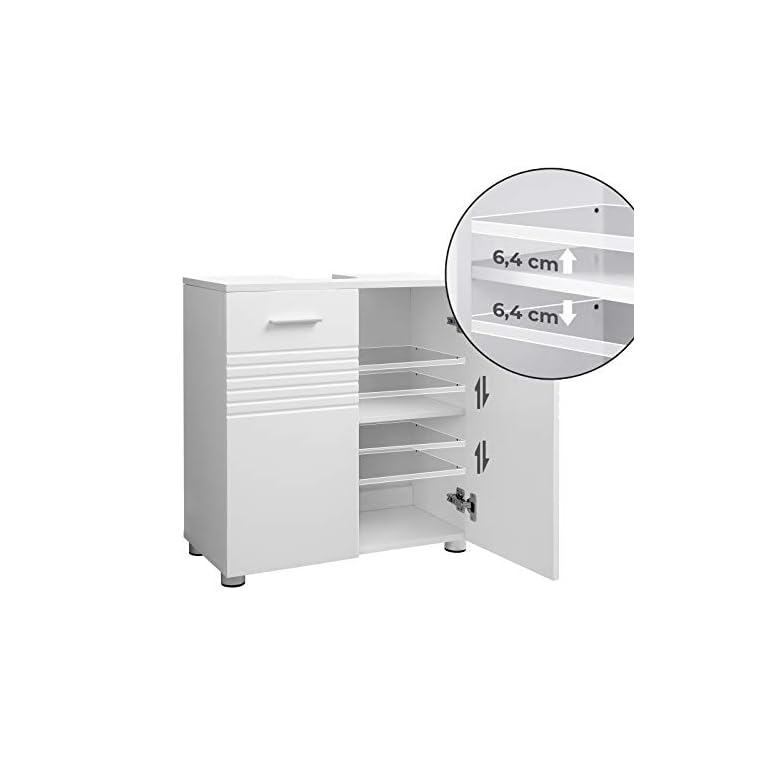 VASAGLE Waschbeckenunterschrank, Badezimmerschrank, Badschrank mit