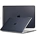Produktbild elecfan MacBook 12"Kunststoff Hard Shell Cover, Ultra Slim Crystal Clear Translucent Schutzhülle für MacBook 12 Zoll mit Retina Display Modell A1534 (Neueste Version 2017/2016/2015), Schwarz