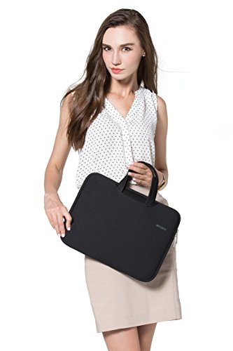 MOSISO Wasserdicht Neopren Hülle Sleeve Aktentasche für 12,9 Zoll iPad Pro, 13-13,3 Zoll MacBooks, Laptops Farbe: Farbe: Schwarz - 5