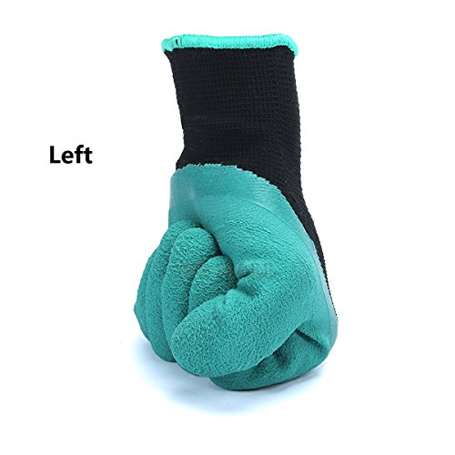GG Mall (2 Paar) Garten Genie Handschuhe mit Graben Krallen auf Rechts Seite, vollständig wasserdicht, Komfort Flexibles Design - 3