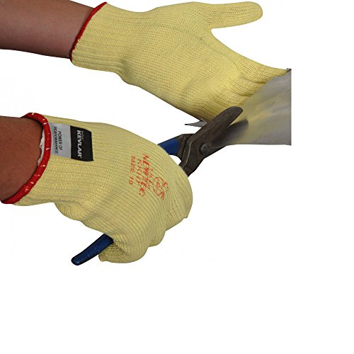 Ultimate Industrial KKH7 - LARGE KKH7 Standard Heavy Weight Kevlar Gloves, Single Pair, Size 9/Large, Yellow