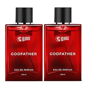 Beardo Godfather Perfume for Men, 100 ml | EAU DE PARFUM | Premium, Strong & Long Lasting Fragrance | Aromatic Woody Spicy | Set of 2 Pcs