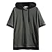 Produktbild Floweworld Herren Sommer Short Slevee Hoodie Zwei Bluse Mit Kappen Fashion Comfort Tops Lose Einfache T-Shirt