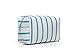 Makeup Bag,HOYOFO Striped Makeup Storage Pouch Waterproof Travel Wash Bag for Women,Blue
