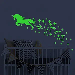 DreamKraft Flying Horse Night Glow Wall Sticker (67 cm x 105 cm)