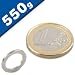 Produktbild 20 x Ringmagnet Magnetring Ø 13/9 x 1 mm Neodym N40 (NdFeB) Nickel - hält 550 g - starke Magnete (Supermagnete) mit extremer Haftkraft für Industrie und Zuhause
