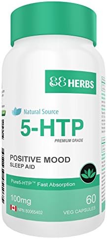 5-HTP - Pharmaceutical Grade Purity - All Natural Source - Quick Release - No Magnesium Stearate - 100mg (per Cap) - 60 Vegetarian Caps
