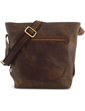 LEABAGS Monaco Shopper aus echtem Büffel-Leder im Vintage Look