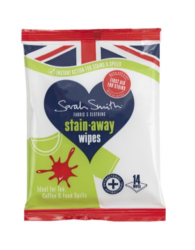 Sarah Smith Fabric and Clothing Stain-Away Wipes - Pack of 14 Wipes