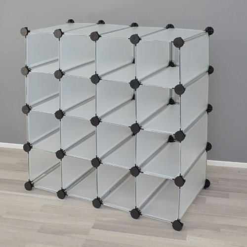 Regal Schrank Steckregal Standregal Schuhregal Wandregal Flurschrank Weiß - 9