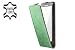 Produktbild Original SURAZO® Premium Flipcase Hülle ** Echt Leder, Handarbeit, 100% Hergestellt in EU! ** Flip Case für Samsung Galaxy J1 J100 Dual LTE* (Grün)