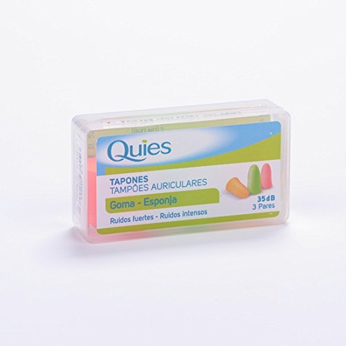 Quies tapones goma colores 3 pares