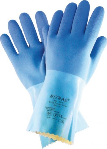 Preisvergleich Produktbild Nitras 1611 Latex Arbeitshandschuhe 8 Blau