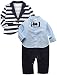 ZOEREA 2pcs Baby Boys Gentleman Suits Jacket + Romper Wedding Tuxedo Baptism Outfit Shirt 0-18 Months