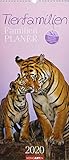 Tierfamilien Familienplaner. Wandkalender 2020. Monatskalendarium. Spiralbindung. Format 22 x 48 cm by