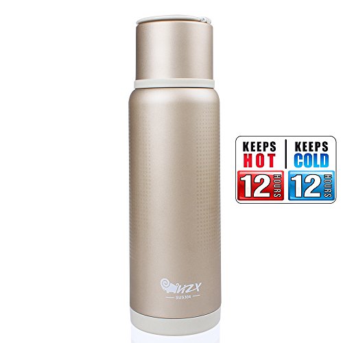 Beileer Edelstahl Thermobecher Kaffee Tee 450ml (Gold) - 3