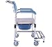 Produktbild G&M Dusche Stuhl mit Rollen Toilettenstuhl und Padded WC-Sitz Dusche Transportstuhl Dusche Rollstuhl Bad Toilette 90X53X53CM
