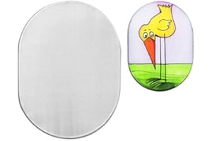 CREATIV DISCOUNT Fensterbild, weiß, Pongé 08, 15x20 cm Oval