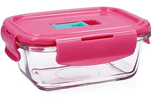 Luminarc Pure Box Holy Recipiente Rectangular Hermético Vidrio 12x9x7cm - 38cl Sodo Apto Microondas 100% Hermético