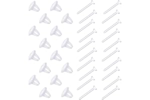 DLAND Orecchini a perno in plastica invisibile, 3 mm, accessori decorativi fai da te per uomini e donne (1000 pezzi)