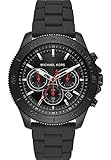 Michael Kors Herren-Armbanduhr Analog Quarz One Size, schwarz, schwarz