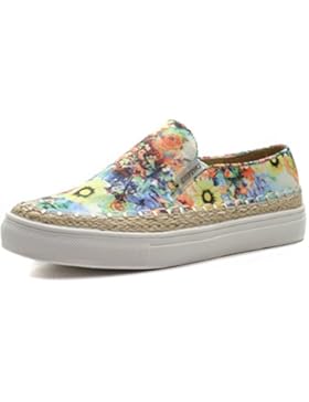 VIOLET Step2wo Slipon Shoe for Girls in Yellow Floral Fabric Größe 35