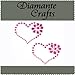 2 Hot Pink Diamante Heart & Flower Vajazzle Rhinestone Gems - created exclusively for Diamante Crafts