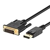 1.8m Schwarz. Schließen Sie einen Displayport (DP, DP ++, Displayport ) ausgerüsteten Laptop oder Desktop mit einem Monitor oder Projektor mit DVI-Eingang
