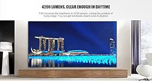 Vivibright F30 Projector 1920*1080p 4k 1080p Full HD led Projector 4200lumens Video Education Home Business Projector Black and White