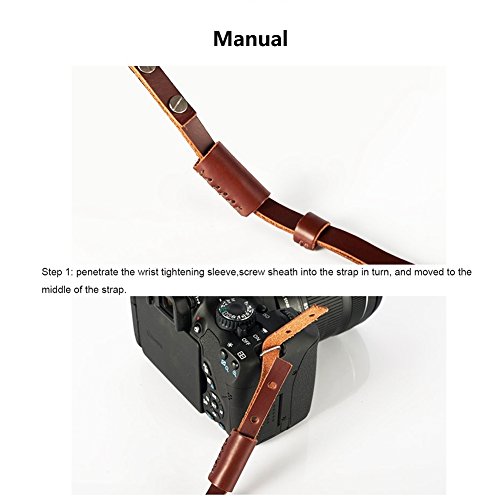 Sangle Appareil Photo Poignet  Landto Retro Soft Reflex Cuir Sangle Strap pour Appareil Photo Num  rique Canon Nikon Sony Samsung Panasonic Fujifilm