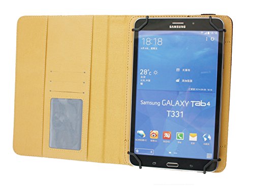 Emartbuy® Hisense Sero 8 Pro Tablet 8 Zoll Universal ( 7 – 8 Zoll ) Schwarz Premium PU Leder Multi Angle Executive Folio Wallet Case Cover Tan Interior mit Kartensteckplätze + Schwarz Eingabestift - 4