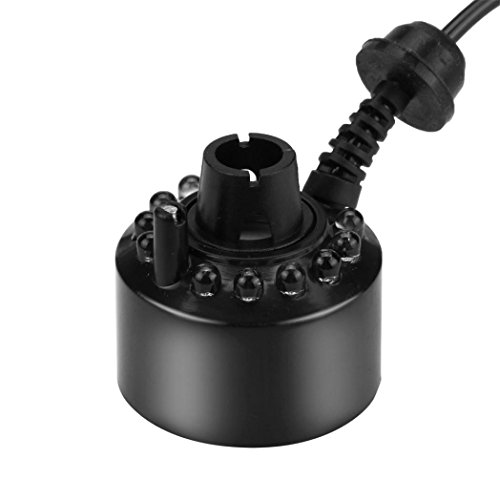 Preisvergleich Produktbild JIANGFU Praktisch 12LED Nebelmacher Fogger Zerstäuber Luftbefeuchter Wasserbrunnen Teich Nebelmaschine
