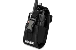 KEESIN Funda multifunción con Soporte para GPS, teléfono Motorola/Kenwood/Midland/ICOM/Yaesu/Baofeng o walkie Talkie de 2 vías, de Keesin (1) Negro