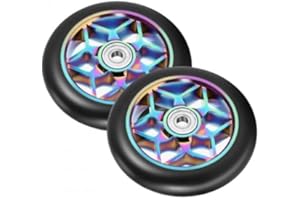 KIOINER 2 Piezas Ruedas de Patinete Scooter 110 mm, Ruedas de Repuesto para Patinete con Rodamientos ABEC-9, para Mayoría de Patinetes, Scooters (Colorido)