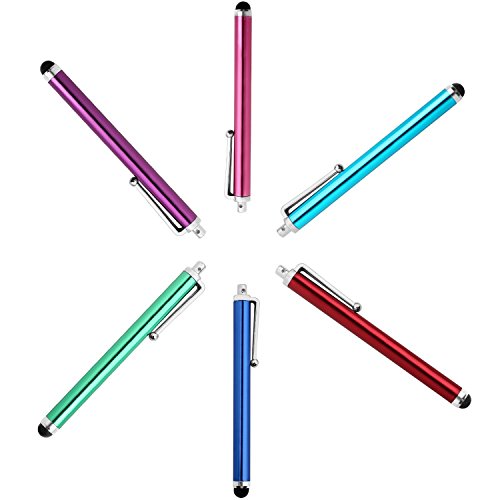 Stylus Touchpen, Danibos Universal 6 Stücke Eingabestift Touchpen für iPhone 6s/6/6s plus/6 plus/5s iPad iPod Samsung Galaxy s6/s6 edge/s5/Samsung Galaxy Tab S2/Tab 4/Tab A/Tab Pro/Tab Note Pro HTC One M9/M8 usw (6 Stücke)