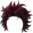 Men's Kamado Tanjiro Cosplay Wig 10 Inch Short Layered Synthetic Hair