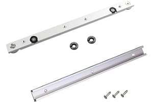 Fawiwpse 1 Set Aluminum Alloy T-Tracks Slot Miter Track and Miter Bar Slider Table Saw Miter Gauge Rod DIY Woodworking Tools