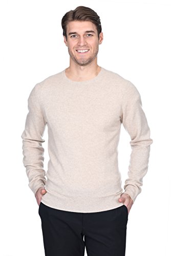 Beige crew neck sweater men's Clearance