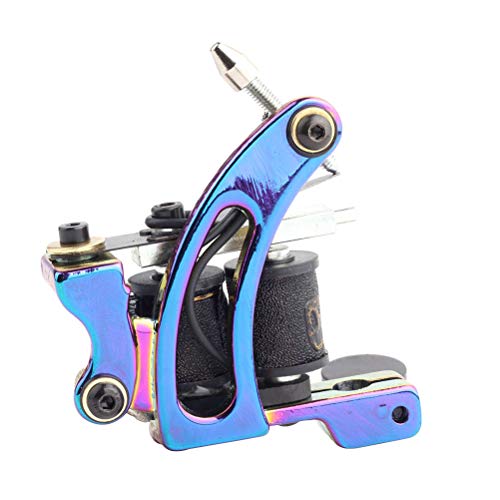 Healifty colorful coil tattoo machine equipment beauty tool wire cutting coils tattoo machine for liner and shader black color iron tattoo supplies