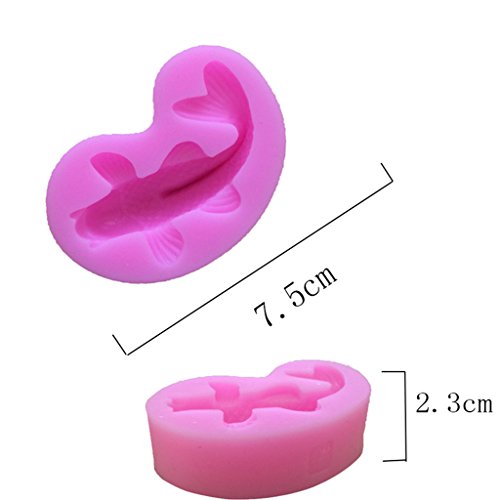 Emore 3D Fisch-Form Silikon Fondant Kuchen Form Home Küche Backen formbare & Modeling Tools - 6