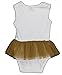 LUNDMYR OF SWEDEN "Royal Wedding - Organic Cotton" baby girls one-piece body suit metallic (white/gold)