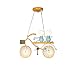 Produktbild Fahrrad-Form-Spaß-Kind-Leuchter-Kreatives Macaron-Karikatur-Entwurfs-Interessante Hängende Lampe Schöne Decken-Beleuchtungs-Gelbe Befestigung Warme Dekorative Hängende Beleuchtung
