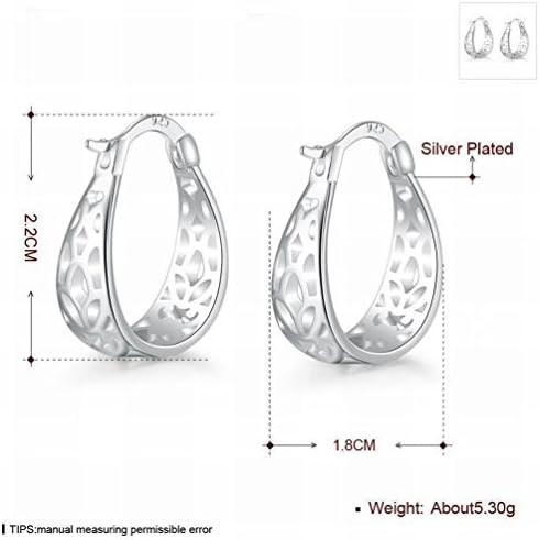 Fashion Popular High-end Carved Carved Female Buckle / Stainless Steel / Anti-allergy / Silver Flashing / Small and Exquisite / Zirconia Made,Figure