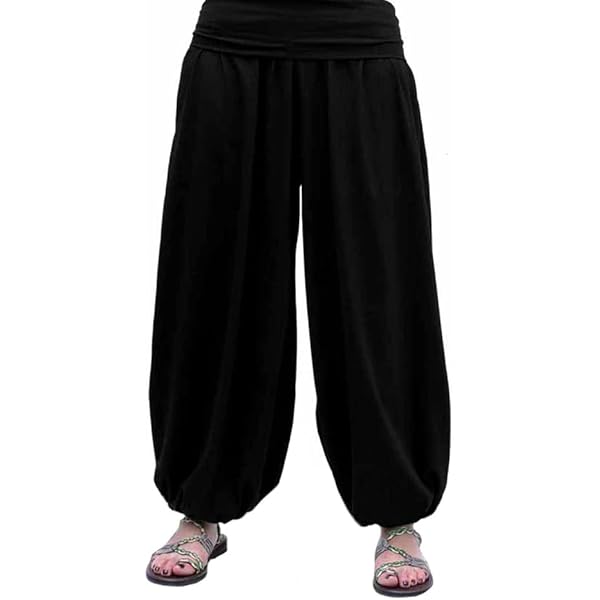 SARJANA HANDICRAFTS Pantalones De Algodón Para Hombre, Estilo Harem Genie Dance Yoga Alibaba Hippie, Verde Oscuro, Talla única