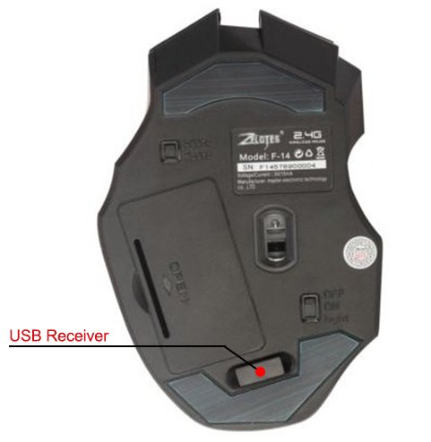 AFUNTA Ratones Zelotes Wireless Gaming Mouse con 7 Bot  n DPI ajustable 600 1000 1600 2400 LED para PC Gamer Mac Computer