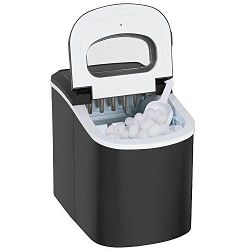 Yahee Edelstahl Eiswürfelmaschine Eismaschine Icemaker Eiswürfelbereiter Schwarz - 7