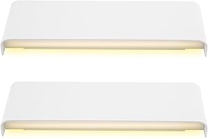 Dovhmoh 2 Pack LED Wall Lights Indoor Warm Light Euro-Style Up and Down Wall Wash Light Modern Wall Sconce Lighting Perfect for Bedroom Bathroom, Living Room, Kitchen, Hallway, Stairs (White)