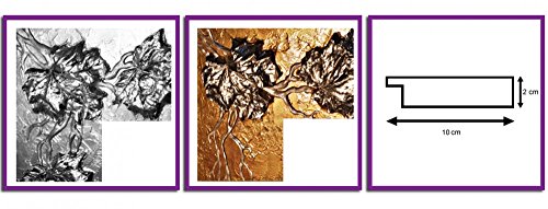 Bilderdepot24 – zeitloser Wandspiegel mit handgearbeitetem Dekorrahmen – Spiegel 3D Ahorn – ca. 140×50 cm – Gold - 2