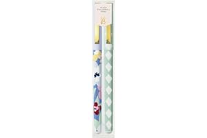 Busy B Two-Pack Rollerball Pens - Colourful Floral & Harlequin Design - Perfect for Students, Teachers, Work & More with Set of Two, Black Ink & Rollerball Feature