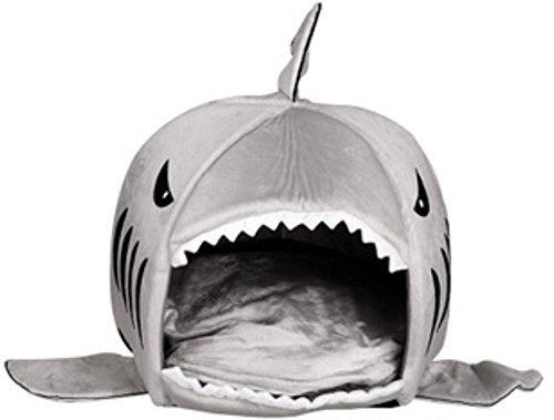 KiKa Monkey Cuscino Morbido Con Motivo Scimmiette E Squalo Grigio Letto Per Gatto Cane Cave Bed-shakeCreative Pet Beds Base Impermeabile Più Lovely Pet Regalo Per Pet House (M, Squalo)